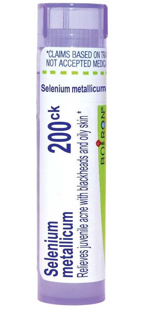 Boiron Seleniu Metallicum 200Ck pentru Acnee juvenilă cu capete negre - 80 Pellets