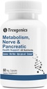 Trexgenics Suport metabolic cu GYMNEMA 75% Acid gimnenic 150 mg, Bitter Melon 5% Bitters 150 mg, Crom & Alpha LIPOIC ACID150mg (60 capsule Vegan) (pachet de 1)