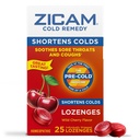 Zicam Rece Remedy Zinc Lozenges, Wild Cherry Flavor, Homeopatic, Soothes Sore Throat și Tuse, Rece Scurtare Medicina, Scurta durata rece, 25 Conte
