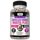 Kaya Naturals Myo & D-Chiro Inositol Plus Suport pentru femei, Vitamina B8-60 Capsule