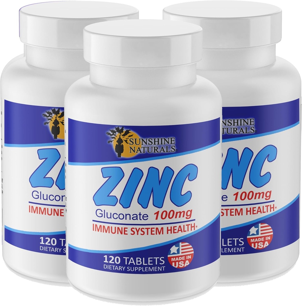 Sunshine Naturals zinc Gluconate Suplimentul mineral 