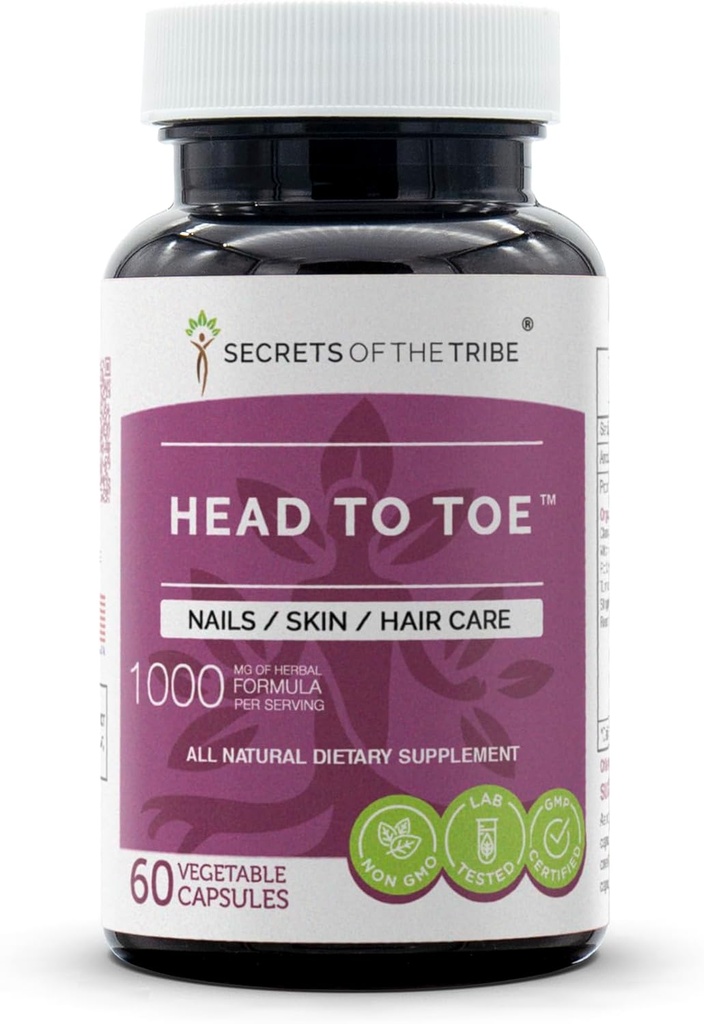 Cap la Degete 60 Capsule, 1000 mg, Mușețel, Vrăjitoare Hazel, Pot Marigold, Turmeric, Stinging Nettle, Rosemary. Nails/Skin/Hair Care (60 capsule)
