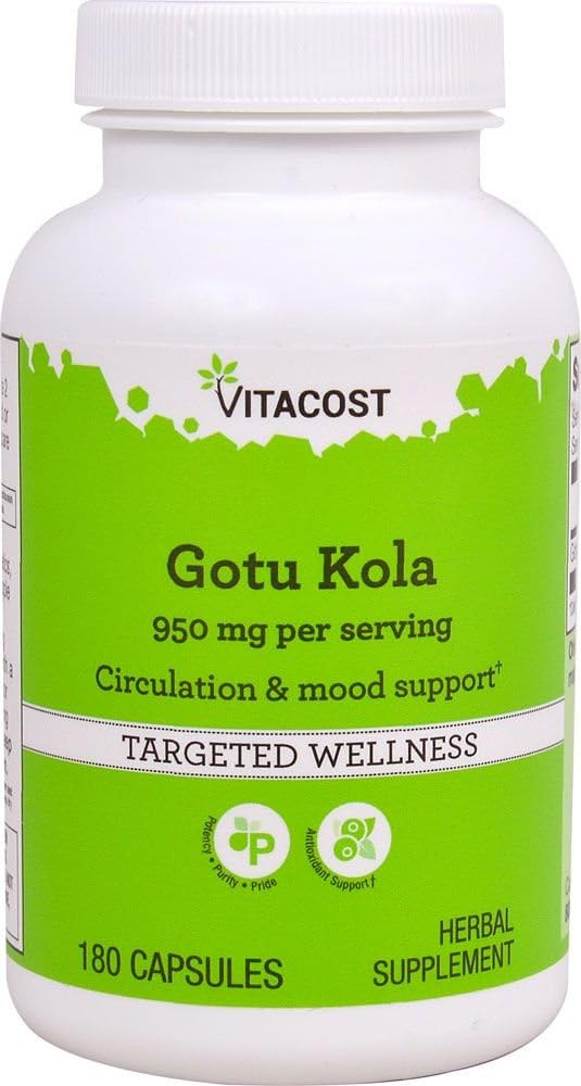 Vitacost Gotu Kola -- 950 mg per portie - 180 capsule