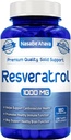 Resveratrol 1000mg Capsules | Vegan Friendly Resveratrol Supplement from Easy Absorption Antioxidant Japanese Knotweed for Skin Heart and Brain Support | Made in US cGMP Facilities (90 Day Supply)