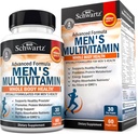 Multivitamine pentru bărbaţi cu vitamina C A B D3 Zinc pentru suport imun - Supliment zilnic pentru energie şi inimă - Antioxidanţi şi enzime digestive pentru absorbţie - Claritate mintală şi suport focal - 60 Ct
