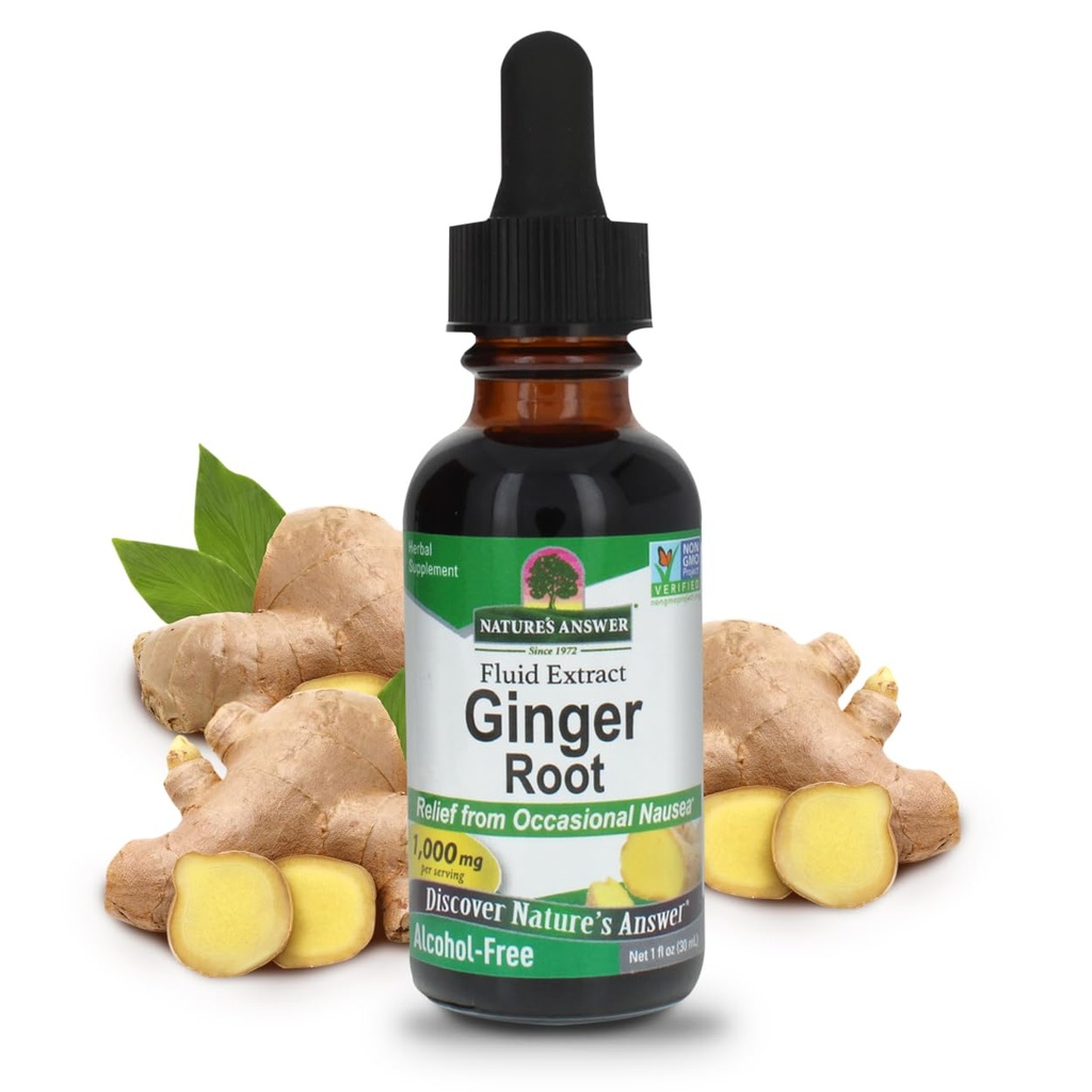 Nature's answer Ginger Root Alcool Free Extract 1 Once 