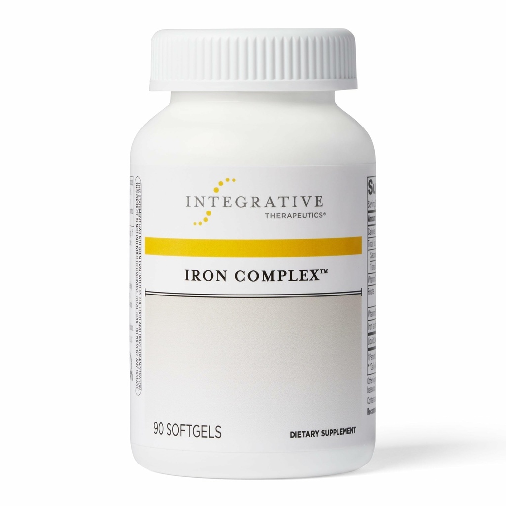 Complex Tehnologic Integrativ de Fier - Suport Wellness & Energy cu vitamine C & B12* - Include Folat - Gluten-Free & Dairy-Free - 90 Softgels (45 Servings)