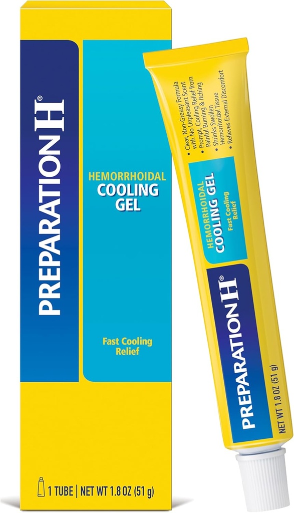Preparare H Gel de răcire hemoroizi cu Aloe pentru ajutor discomfort rapid - 1.8 Tub Oz