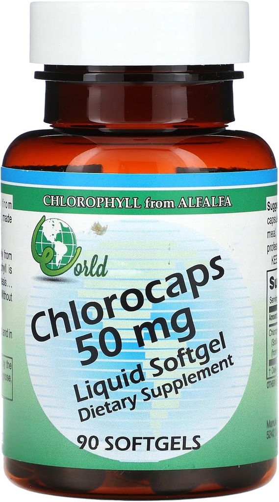 Clorocapuri organice mondiale - 50 mg - 90 Softgels