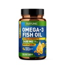 Built by Nature Omega 3 Fish Oil Soft Gels - 2400 mg Fish Oil, 1440 mg Omega 3, 864 mg EPA, 576 mg DHA - Extra Strength Brain & Heart Health Support Supplement - 120 Softgels