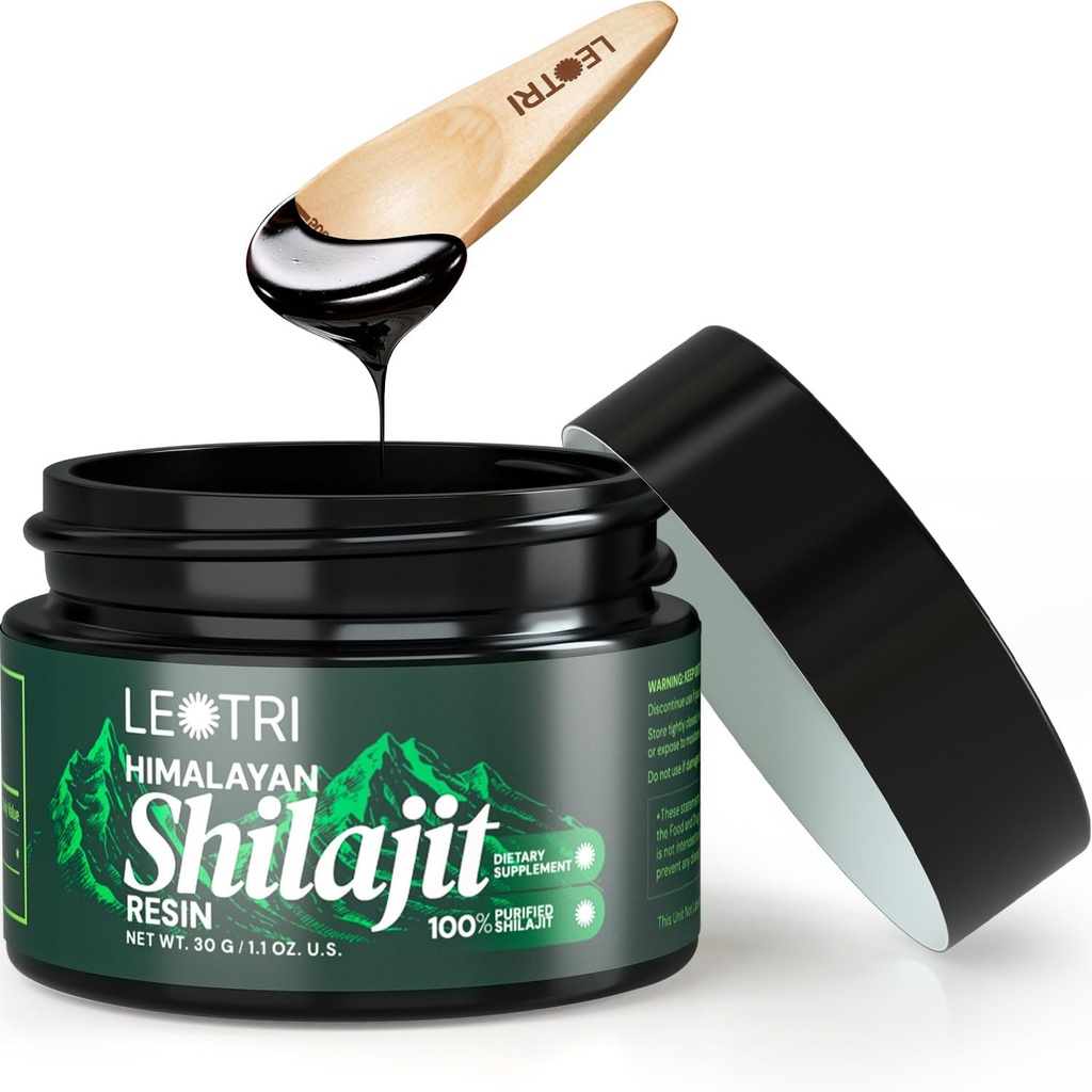 Shilajit Resin Pure Himalayan Organic: Acid fuzilic autentic cu minerale Trace - Natural Himalayans Shilajit Resin pentru bărbați și femei de sprijin imunitar energie (Blackish-Brown)