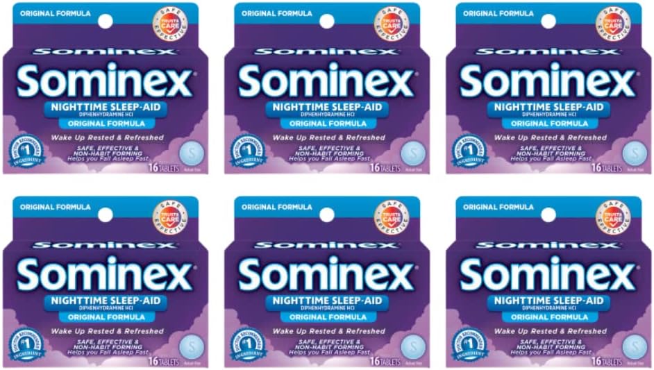 Sominex Tablete original Formula 16 comprimate (Pachet de 6)