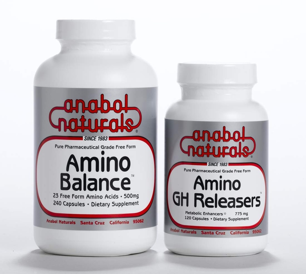 Physique Stack Amino GHREleaser 120 capsule Pre-workout cu L-Arginină și L-Glutamină pentru creștere musculară Lean
