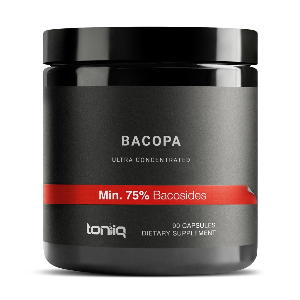 Bacopa - Ultra High Potentity 45:1 Extract cu 75% Bacoside - foarte concentrat - Laborator Tert-Party testat - 90 capsule