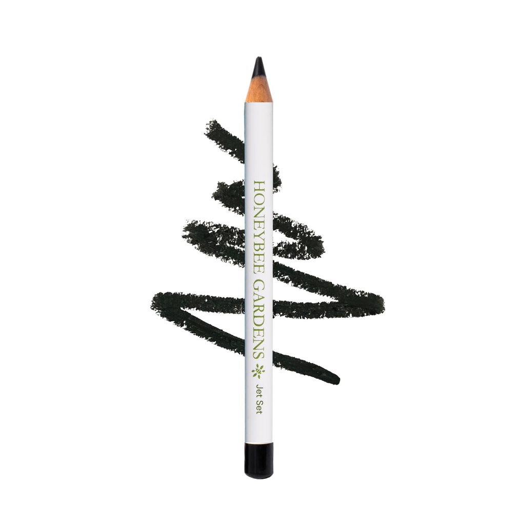 Honeybee Gardens Creion Eye Liner fără efort în negru Jet Set, Pigmentation bogat, Smooth, Long-Wearing, Vegan, Gluten-Free