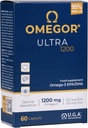 OMEGOR Omega 3 ulei de pește 1200mg Ultra - 610mg EPA și 510 DHA Omega3 IFOS certificate - Biodisponibilitatea ridicată și nici un gust (60 Caps)
