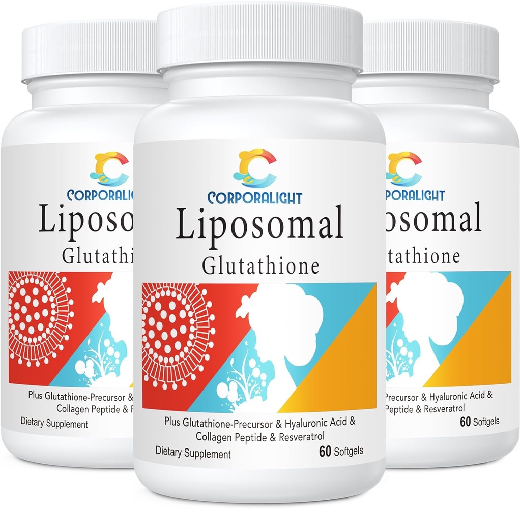 Liposomal Glutatione Softgels, Ameliorare - Livrare lipozomala, Forma activa L-Glutation, Cellular, Functie Immune & Detox hepatic, Bogat in Formula Antioxidant, Gluten Free, 180 Softgels