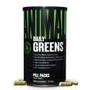 Animal Daily Greens Packs - Kale, Wheat Grass, Alfalfa & More - Convenabil Prebiotic și Probiotic Superfood Blend pentru Digestie Superiora, Gut Health, și Imunitate pentru bărbați și femei - 30 zile de aprovizionare