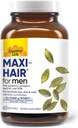 Viața de țară Maxi-Hair pentru bărbați - 2000mcg Biotin, Saw Palmetto, ulei de semințe de dovleac, DIM, Potasiu, Magneziu, Blend de calciu și zinc - Sprijină păr mai sănătos, Scalp, Piele & Nails, 60 capsule Vegan
