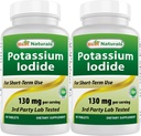 Cele mai bune naturale iod de potasiu 130 mg per servire - Supliment alimentar, 90 comprimate (2)