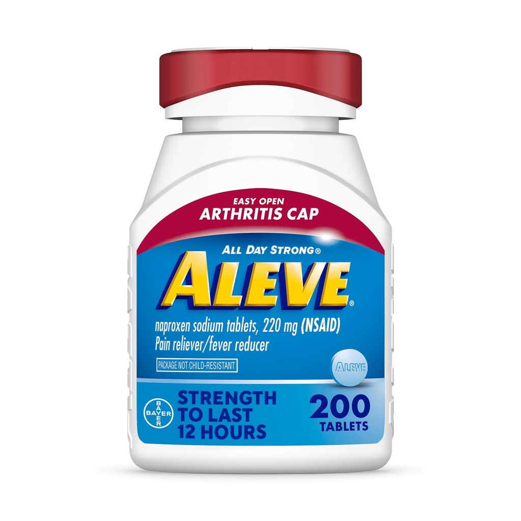 Aleve Easy Open Artrite Cap tablete, Naproxen sodiu pentru ameliorarea durerii - 200 Conte