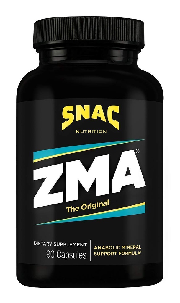 SNAC ZMA Original Recovery & Sleep Supplement, Promovează recuperarea musculară, Suport Immuno & Restorative Sleep cu zinc, magneziu & vitamina B6 (90 Veggie Capsule)