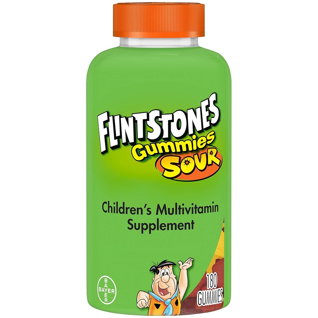 Flintstones -Sour Gummies - 180 Count- 3 pack