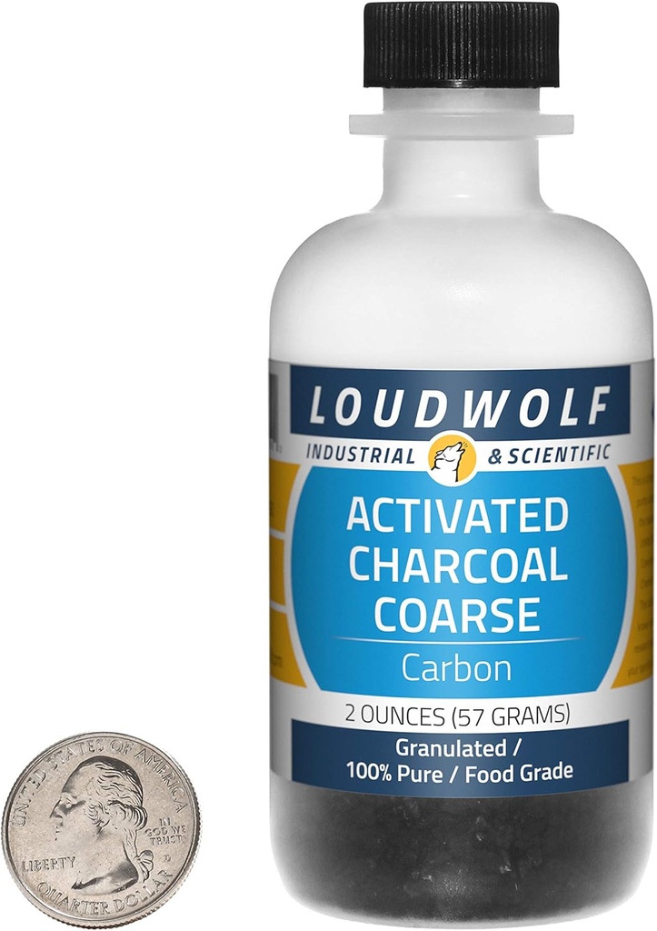 Carcoal activat / 2 Once Sticla / 100% Pure Food Grad/Granulat/USA