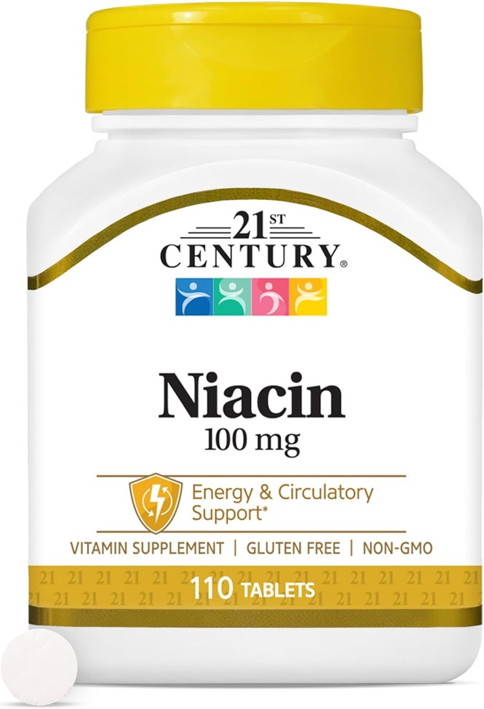 Comprimate de Niacin din secolul 21, 100 mg, 110