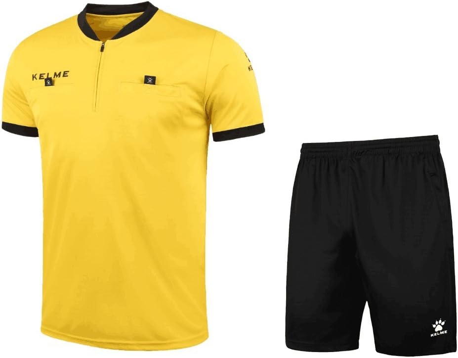 KELME Pro Soccer Arbitree Jersey uniform scurt mânecă - Include Ref Shirt și pantaloni scurți
