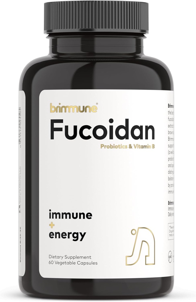 Certified Organic Fucoidan 500 mg Pure Atlantic Patagonian, BB536® Probiotice, Fucoidian Specialists de peste 20 de ani, Imune + Energie, 60 Capsule vegetale (1 flacon)