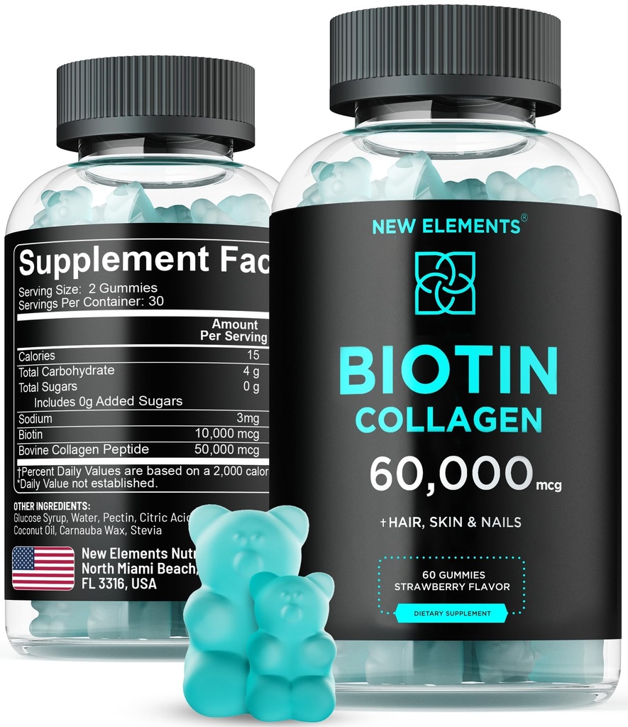 Biotin & Colagen Peptides Gumies - 50.000mcg Colagen + 10000mcg Biotin 