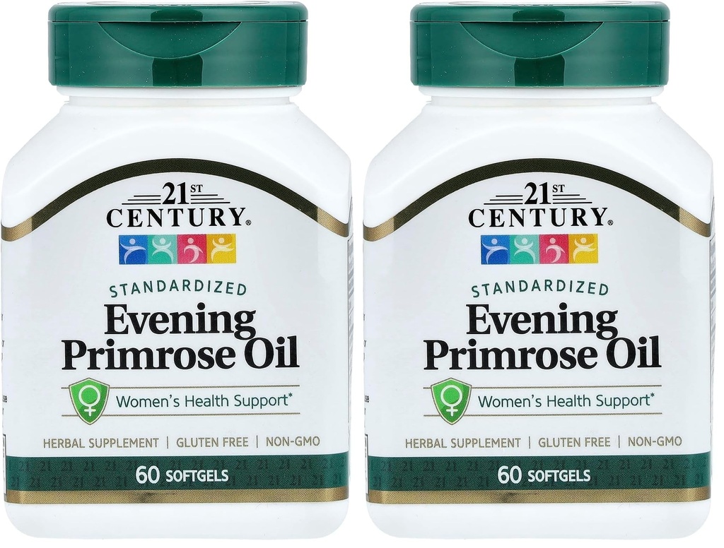 21st Century Evening Primrose Oil Softgels, 60 Count (Pachet de 2)