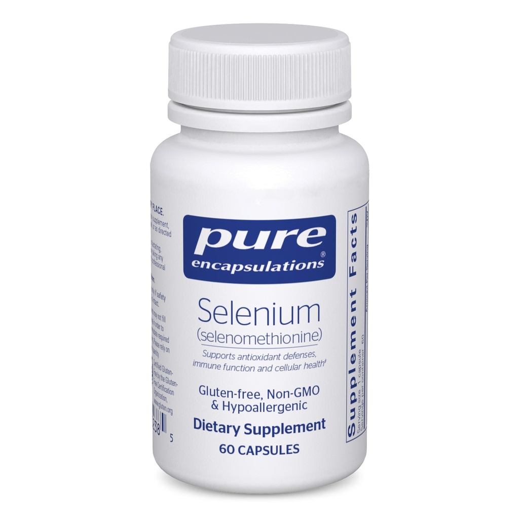 Încapsularea pură Seleniu - 200 mcg - pentru funcţie celulară sănătoasă, sistem imunitar şi apărare antioxidantă - Supliment mineral - Vegan & Gluten gratuit - 60 capsule