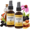 Mickelberry Gardens Elderberry Honey Propolis Gât Spray - Suport Immun natural și haina de gât pentru copii și adulți, 2 Onces (Pachet de 2)