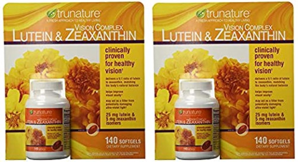 Trunature Vision Complex Lutein şi Zeaxanthin Supliment, 140 Conte (2 Pachete)