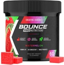 Bounce Pro Creatin Monohidrat Gummies for Men & Women, Low Calorie, 6G of Creatin per Serving, Vegan, Anti-Melting, Gluten-Free, Non-GMO, 2g of Creatin per Gummy (72ct, Pepene verde)