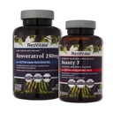 ResVitale Beauty 3 - Supliment de îngrijire a pielii cu Colagen, Keratina & Elastin - 90 capsule & Resveratrol 250 mg - Suplimentul Resveratrol pentru bărbaţi şi femei - 120 Capsule vegetale