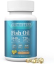 Fish-Oil Omega3-EPA DHA-Supplement Burpless-Softgels - 120Capsules 1440 mg per Serving Mini Dimensiune suport cardiac sănătos Acidi grasi Ajuta la mentinerea nivelului sanatos de trigliceride
