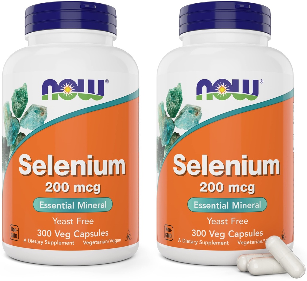 Acum Seleniu 200mcg Capsule, 300 Conte (Pachet de 2) - L Selenometionină Supliment mineral pentru femei și bărbați - Veg Caps, Non-GMO, Vegan Friendly, Yeast-Free