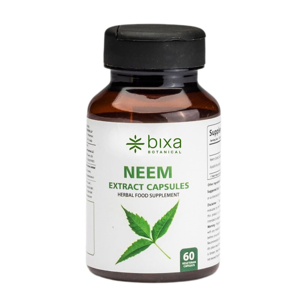 Bixa BOTANICA Neem Leaf Extract Ayurvedic Natural Herbal Supplement (60 Count (Pachet de 1))