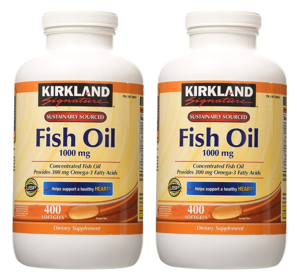 Kirkland Signature Hgar Fish Oil Concentrat 2 Pack, 400 Count (Pachet de 2)