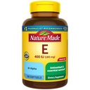 Natural Made Vitamina E 180 mg (400 UI) dl- Alpha, Supliment alimentar pentru suport antioxidant, 300 Softgels, 300 zile de aprovizionare