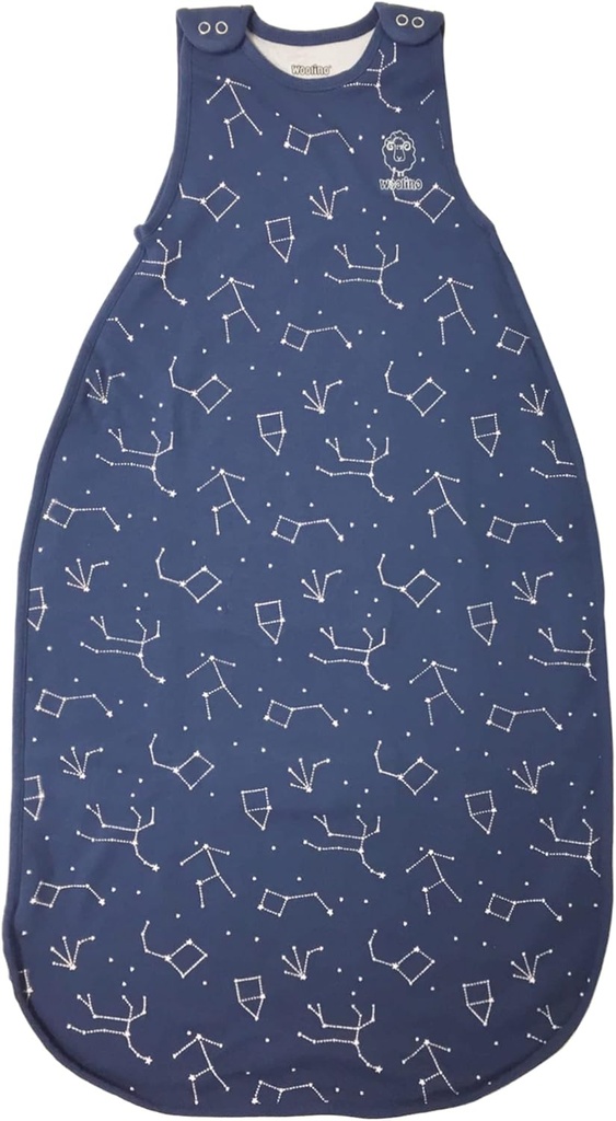 Woolino Big Kid Sleeping Bag, 4 Sezonul Baby Sleep Sack, Merino Wool and Organic Cotton Wearable Blanket, 4-6 Ani