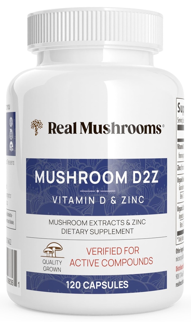 Ciuperci reale de zinc și vitamina D2 capsule 