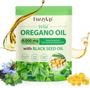 Capsule de ulei Oregano, 2 în 1 6000 mg ulei de Oregano cu ulei de semințe negru 200mg, Ulei de Oregano Softgels 120 Conte, Capsule de ulei organice Oregano, Suport imun, non-GMO, lactate-free, Gluten-Free