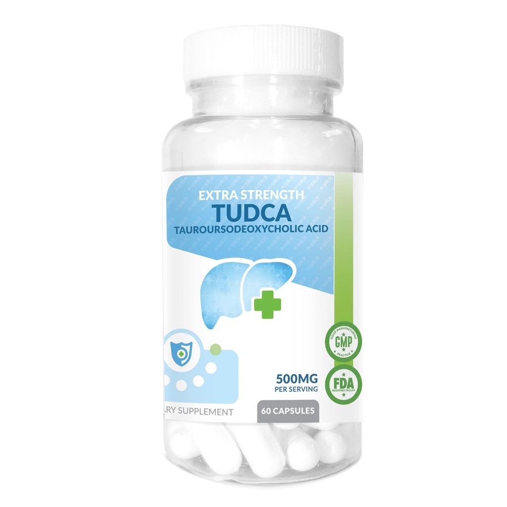 TUDCA (Taursodeoxicolic Acid) Supliment de sprijin hepatic - 500 mg per servire - Pure de sprijin hepatic & Health - 60 Conte