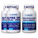 Alpha GPC & Uridină 2X 60 Capsule + Fosfatidilserină & Bacopa 1x 120 Capsule, 2 luni Aprovizionare