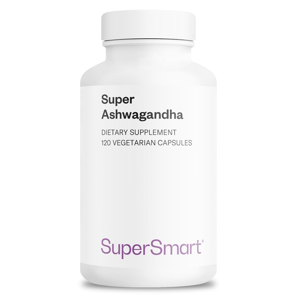 SuperSmart Super Ashwagandha 600mg pe zi (Patented) - KSM-66 Ashwagandha - Mare potenta 5% Witanolide 