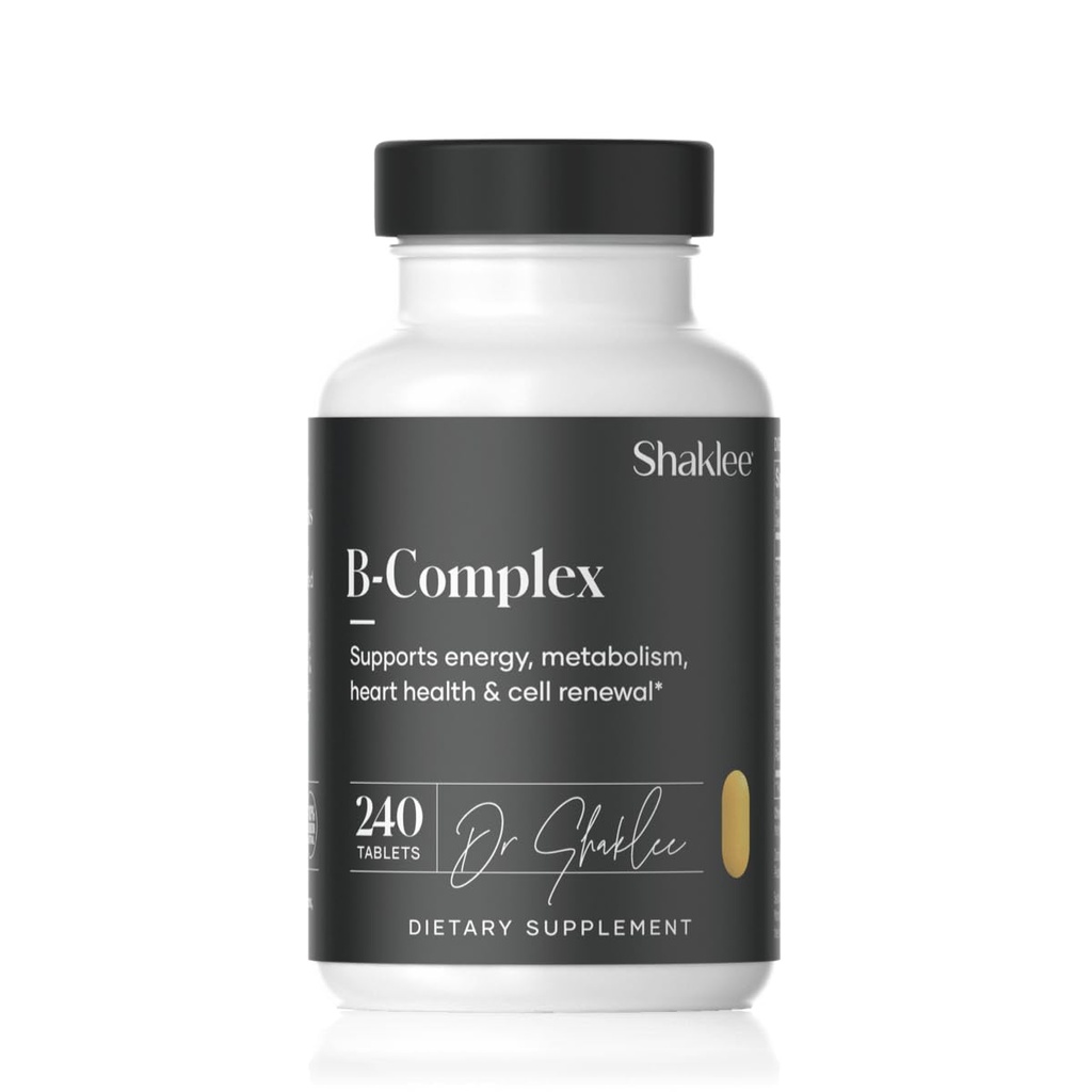 Shaklee - B-complex- Ultimate Energetic Boost cu patented Bioactivat Absorbtion SystemTM - B Vitamine pentru îmbunătăţit Well-Being - Susţine energie, cardiovascular, şi Brain Health - 240 comprimate